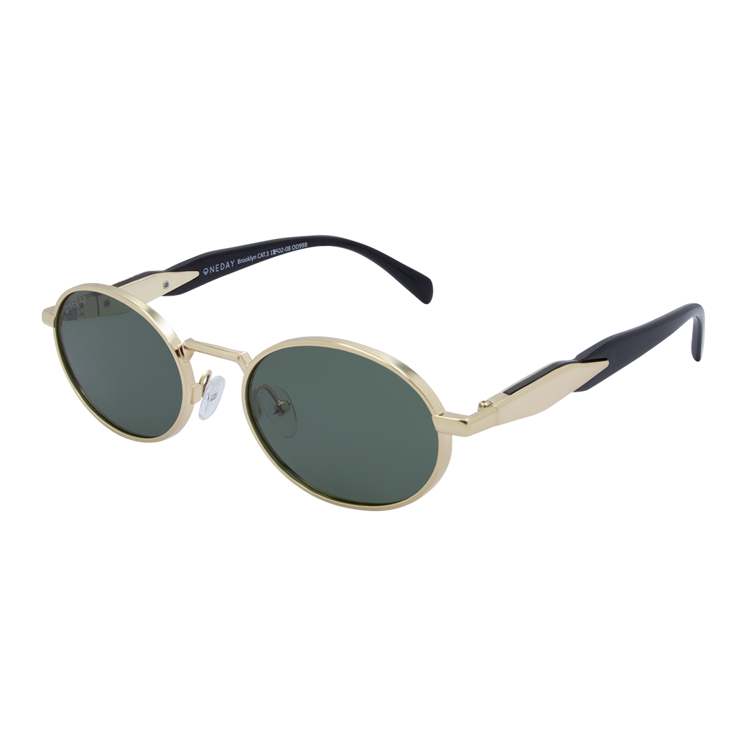 Brooklyn Gold G15 Oval Women's Metal Polarised Sunglasses