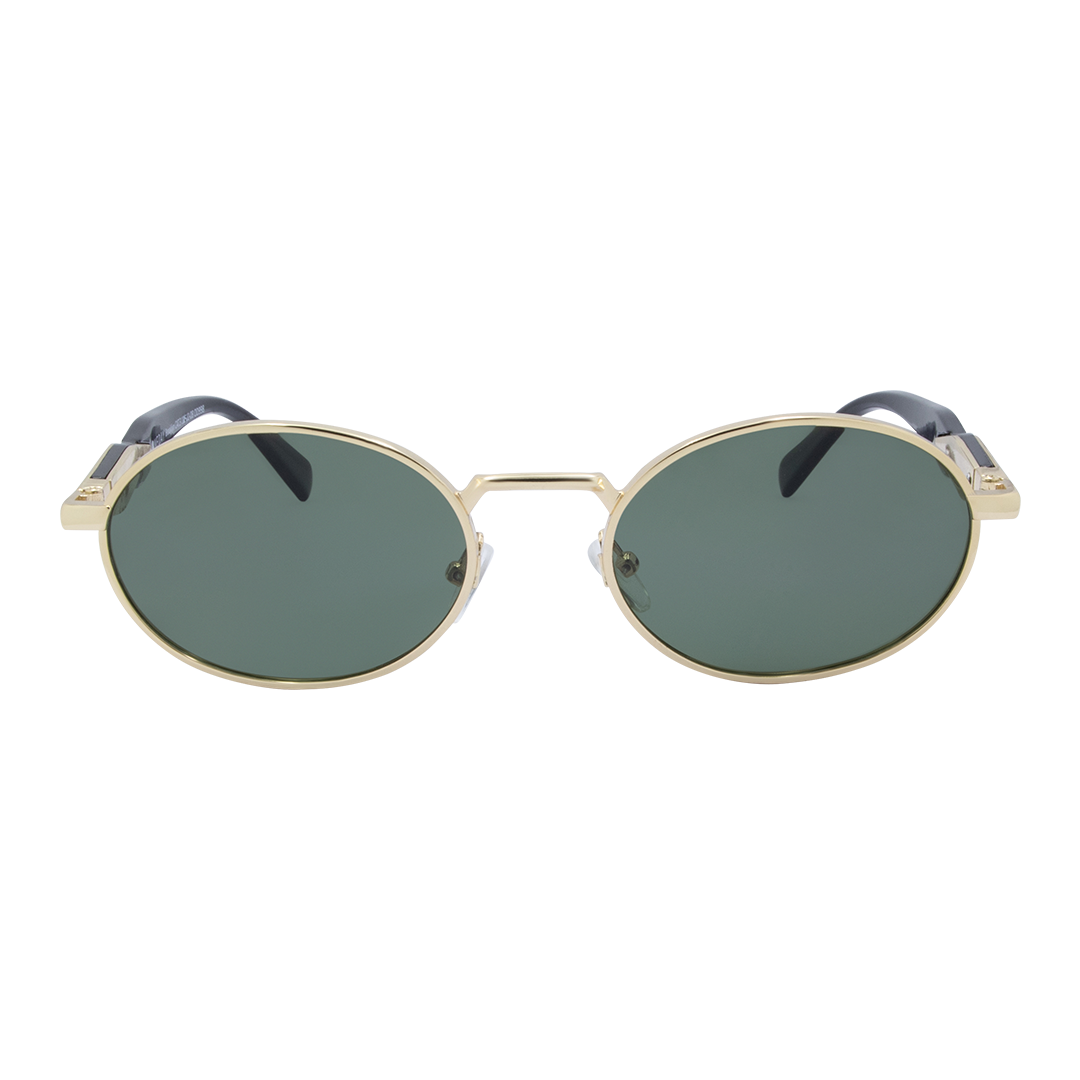 Brooklyn Gold G15 Oval Women's Metal Polarised Sunglasses front view