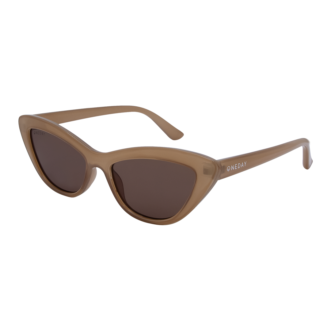 Desorbo Beige Brown Cats Eye Women's Sunglasses