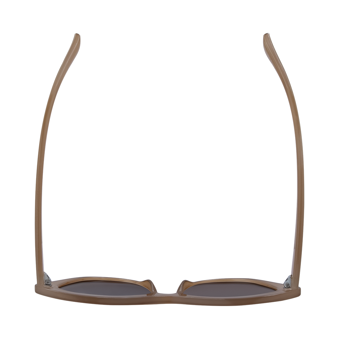 Desorbo Cats Eye Women's Sunglasses with Beige Frame and Brown Lens top view
