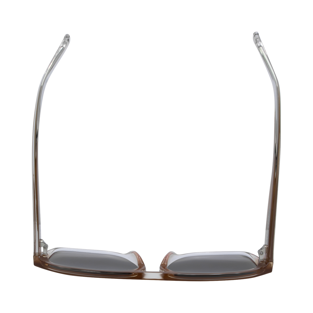 Florence Aviator Women's Sunglasses with Beige Frame and Brown Polarised Lens top view