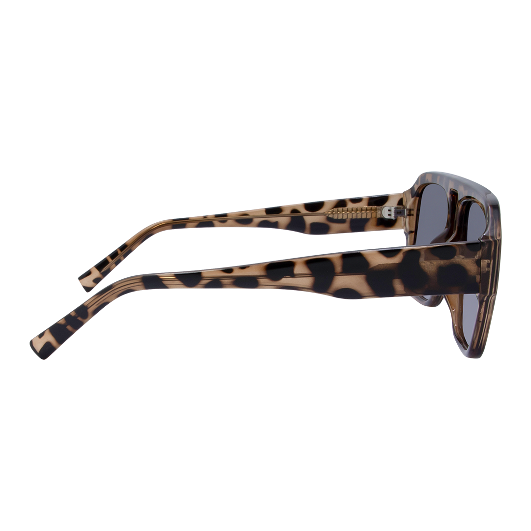 Florence Aviator Women's Sunglasses with Tortoise Shell Frame and Gradient Smoke Polarised Lens right view