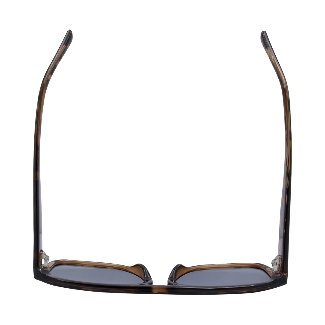 Florence Aviator Women's Sunglasses with Tortoise Shell Frame and Gradient Smoke Polarised Lens top view