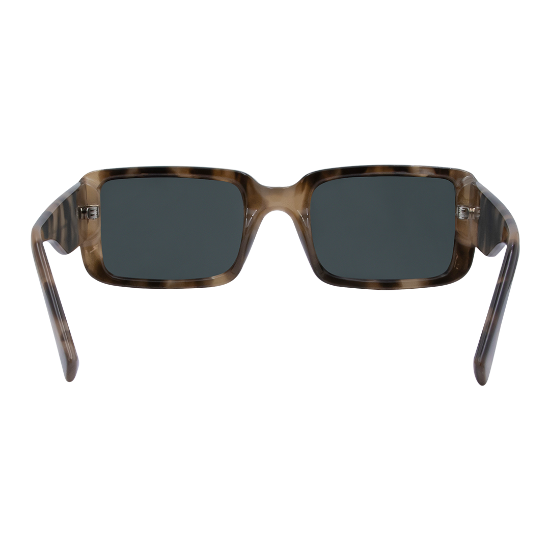 Luna Rectangle Women's Sunglasses with Tortoise Shell Frame and G15 Polarised Lens inside view
