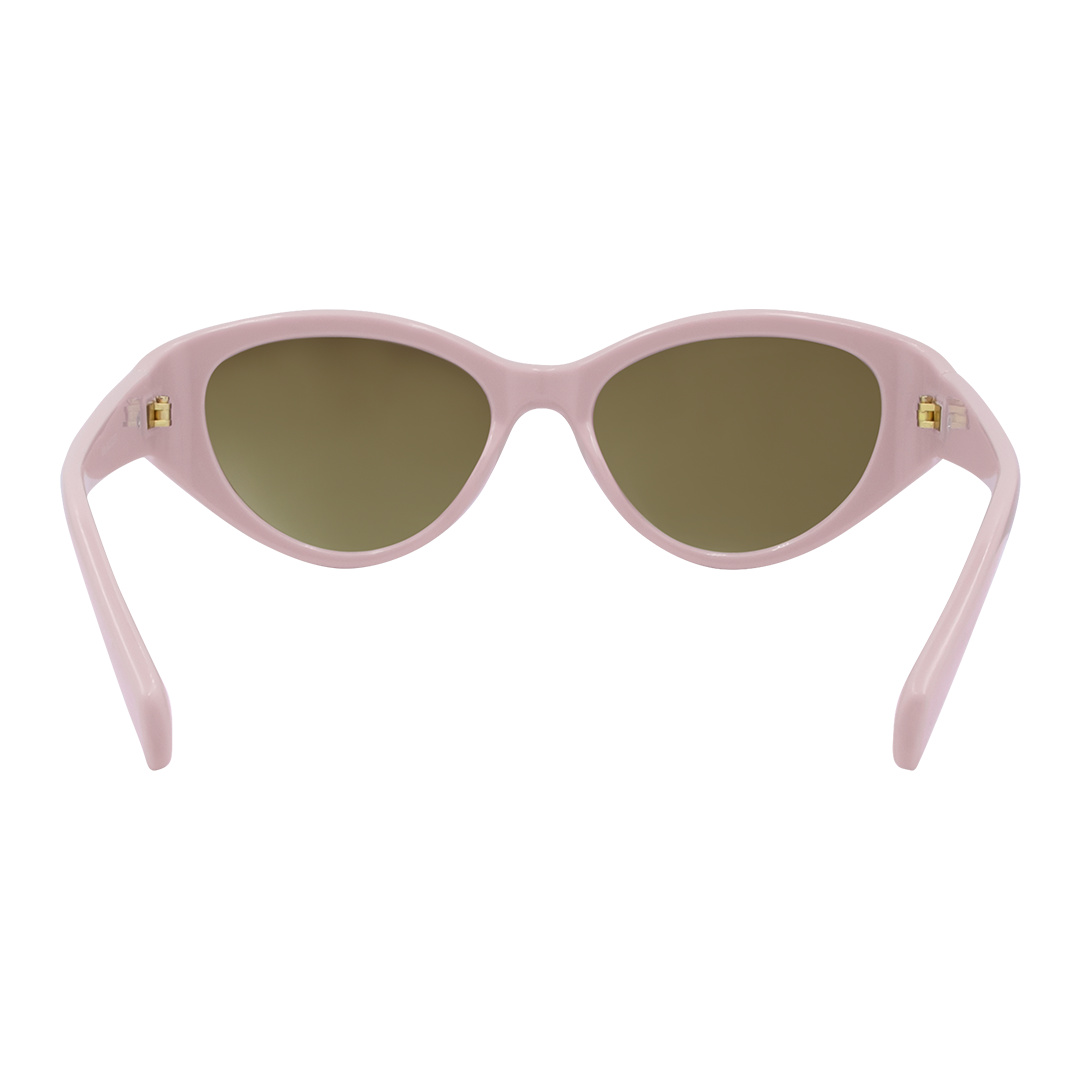 Sofia Pink Brown Oval Women's Sunglasses inside view