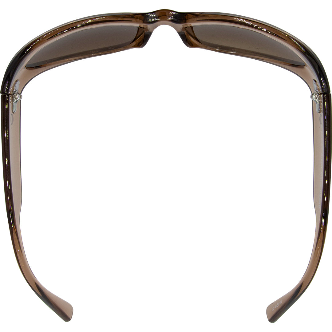 Styler Wrap Around Sunglasses with Brown Frame and Brown Lens top view