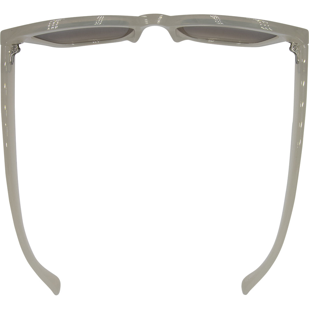 Sunday Cat Eyes Sunglasses with White Frame and Brown Lens top view