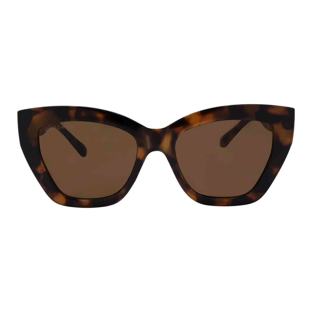 Winona Tortoise Brown Cats Eye Women's Sunglasses front view