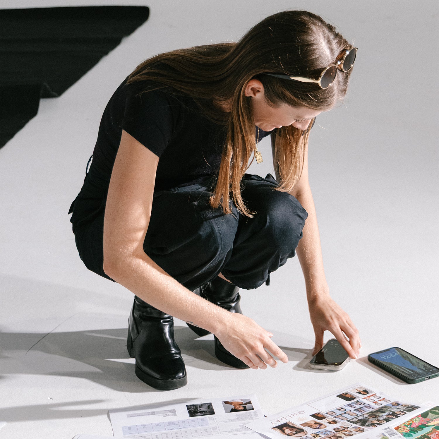 Paige smiling while working