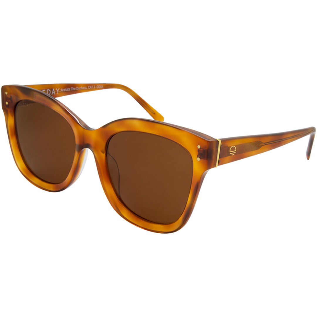 The Duchess Honey Polarised Acetate Women's Sunglasses Front View