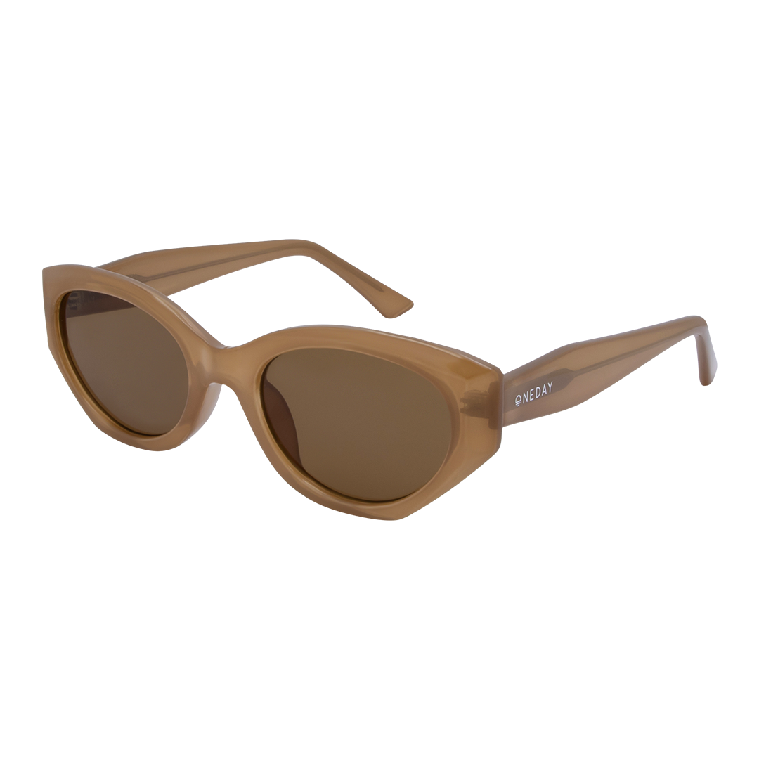 Blakey Brown Oval Women's Sunglasses