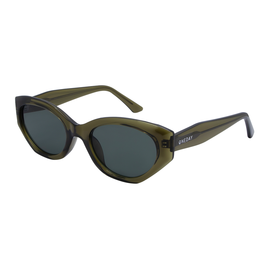 Blakey Olive Green Oval Women's Sunglasses