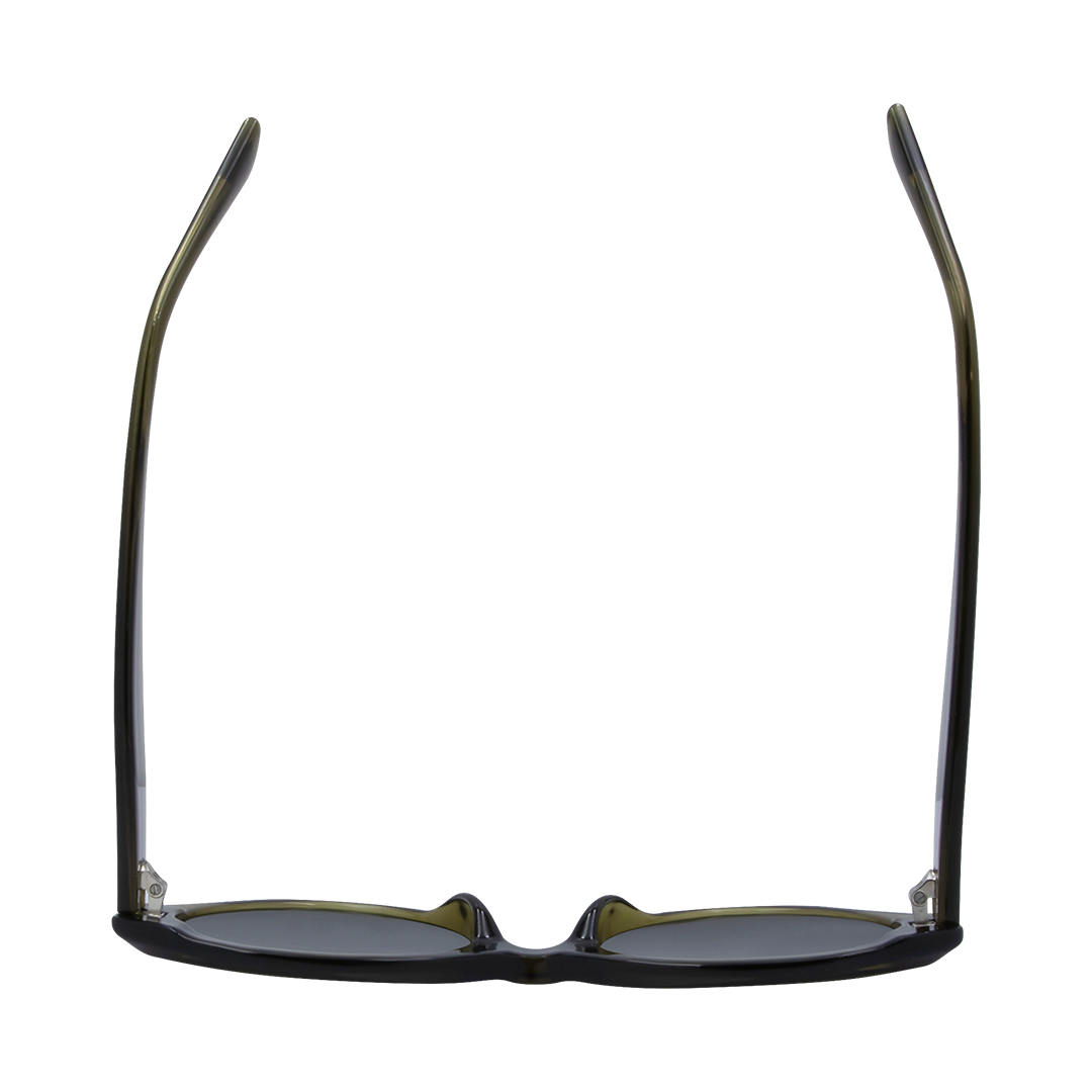 Blakey Oval Women's Sunglasses with Olive Green Frame and G15 Lens top view