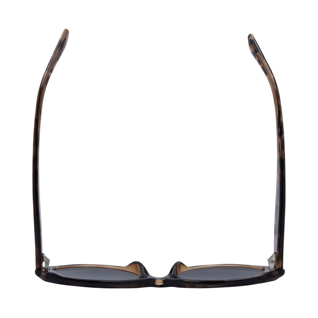 Blakey Oval Women's Sunglasses with Tortoise Shell Frame and Smoke Lens top view