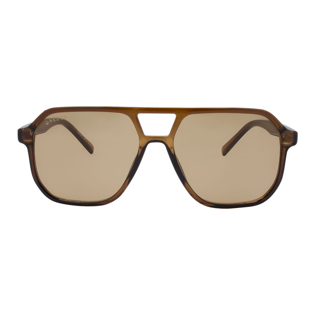 Delilah Brown Aviator Women's Sunglasses front view