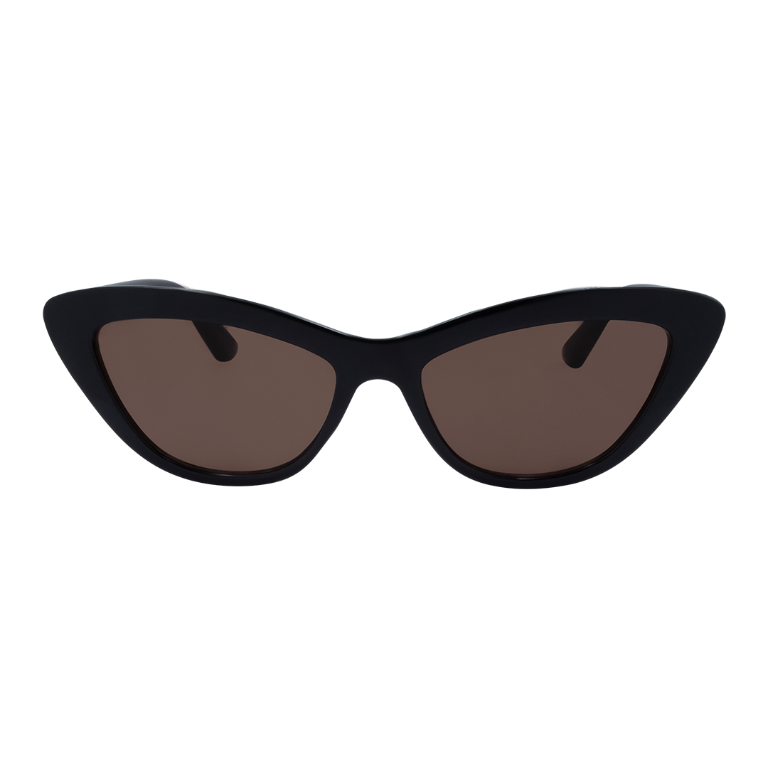 Desorbo Black Brown Cats Eye Women's Sunglasses front view
