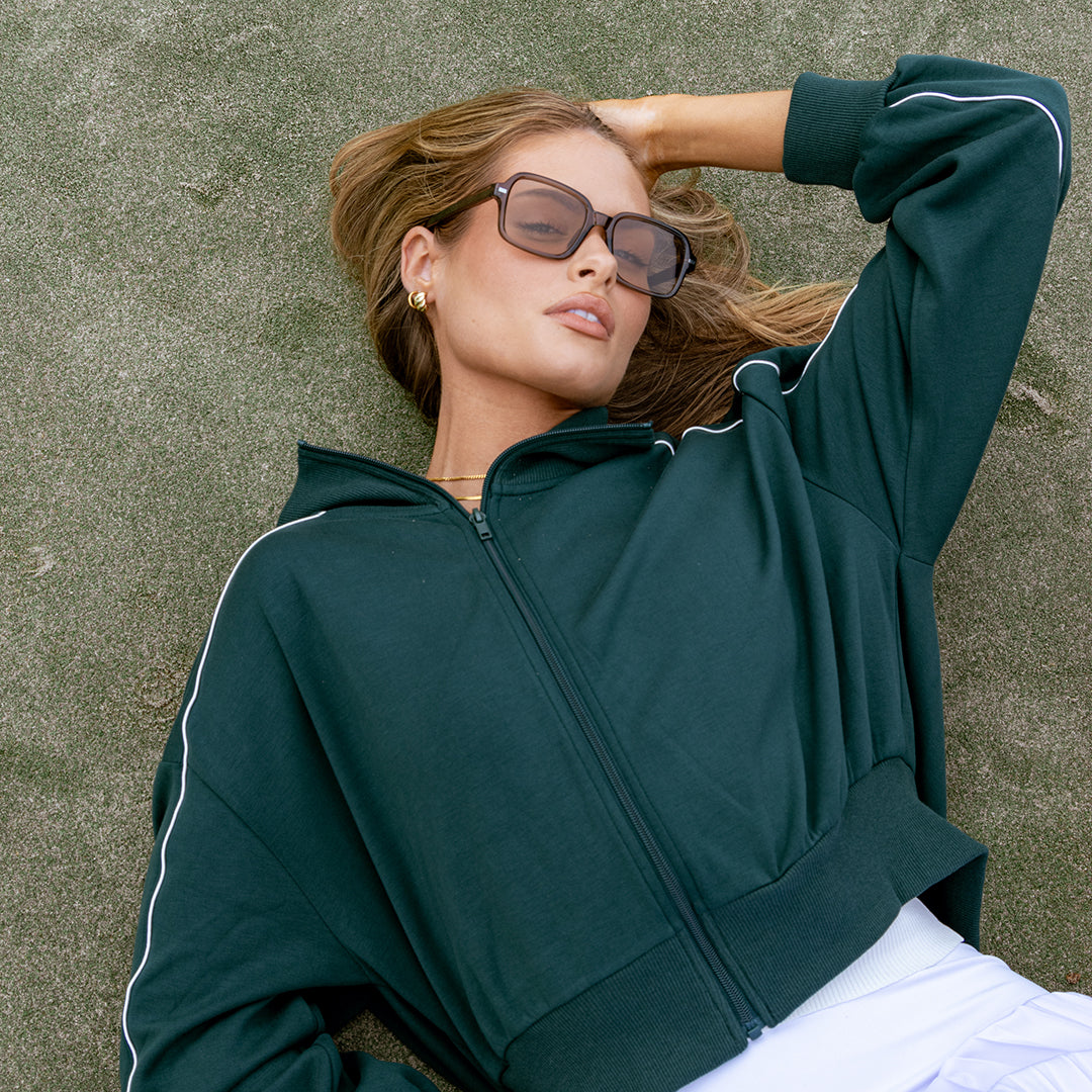 Female model wearing Chloe in Olive Brown by Oneday Australia