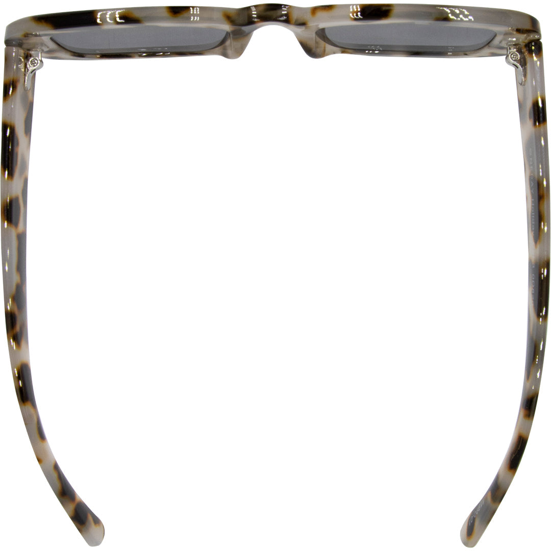 Holiday Cat Eyes Sunglasses with Tort Frame and Blue Lens top view