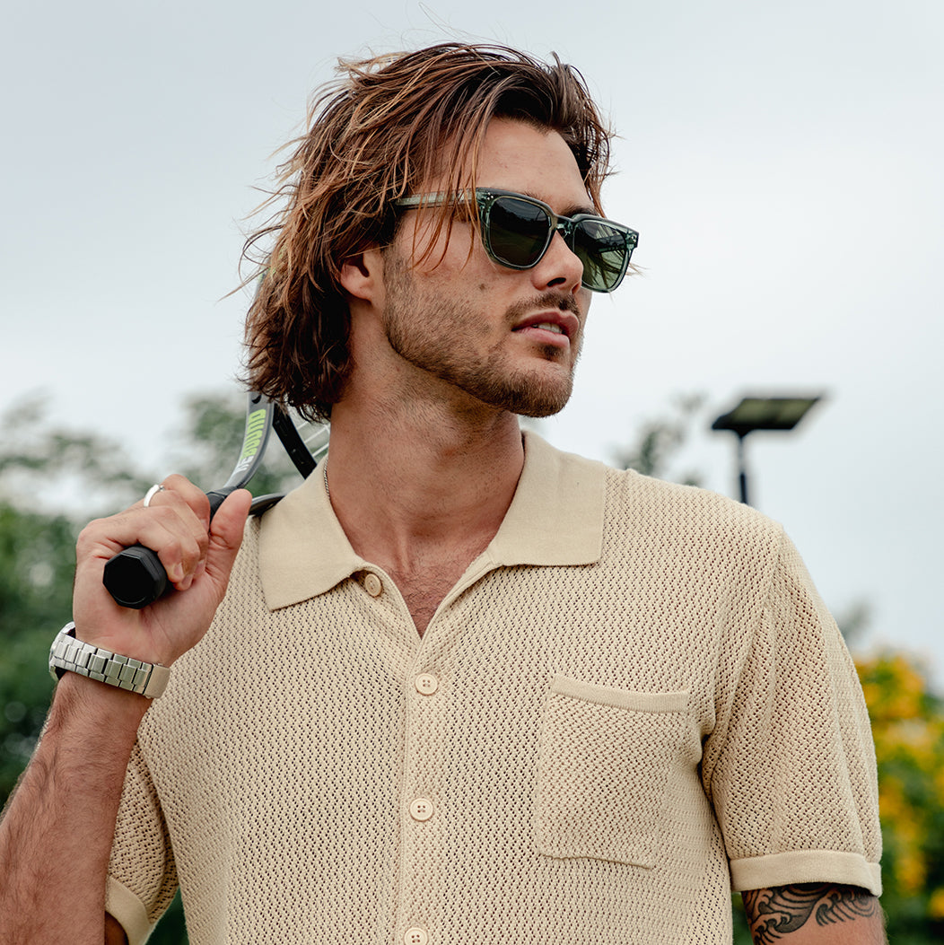 Man wearing Parker in Translucent Green by Oneday Australia