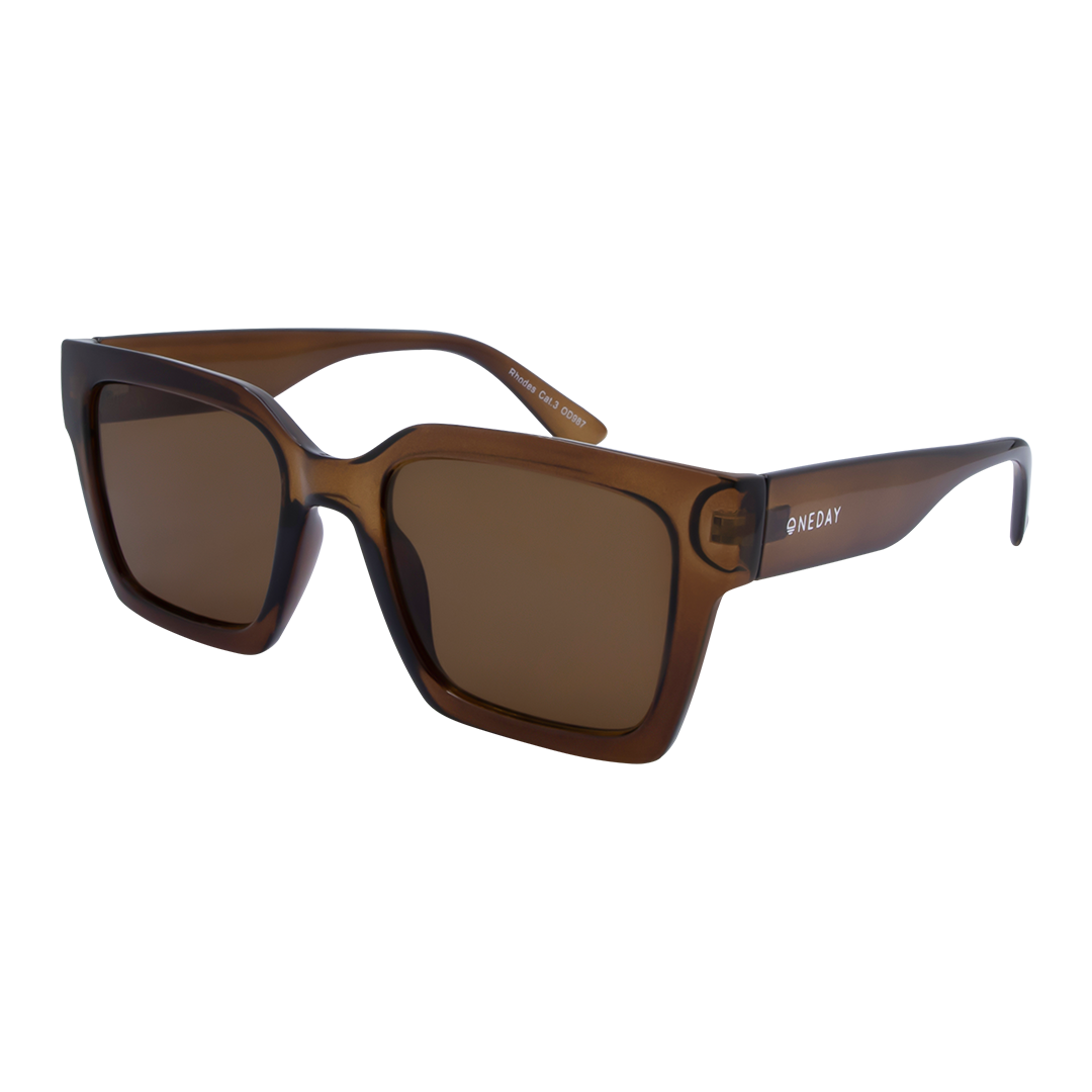 Rhodes Brown Square Women's Sunglasses