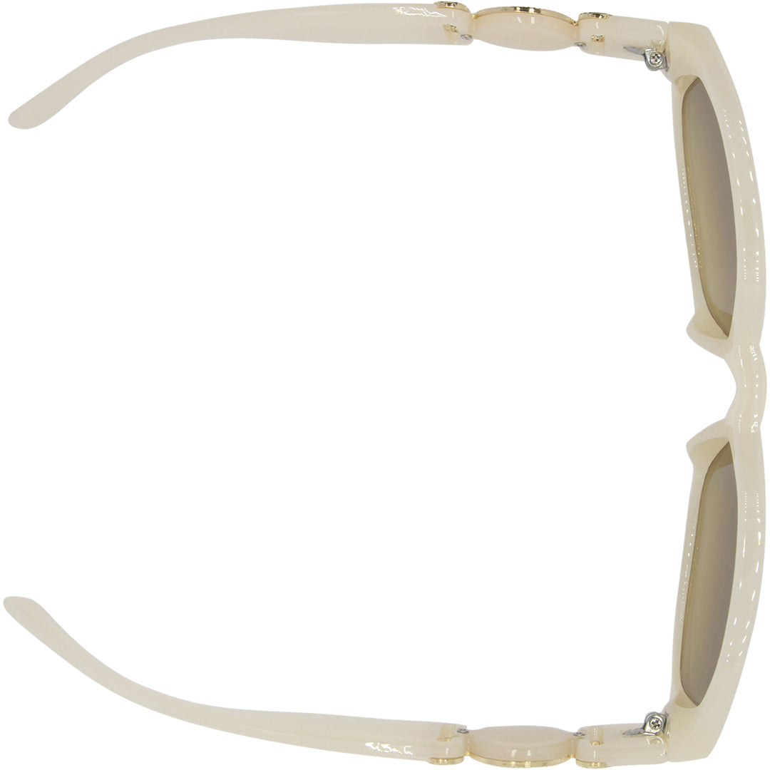 Vogue Angular Sunglasses with Cream Frame and Brown Lens top view