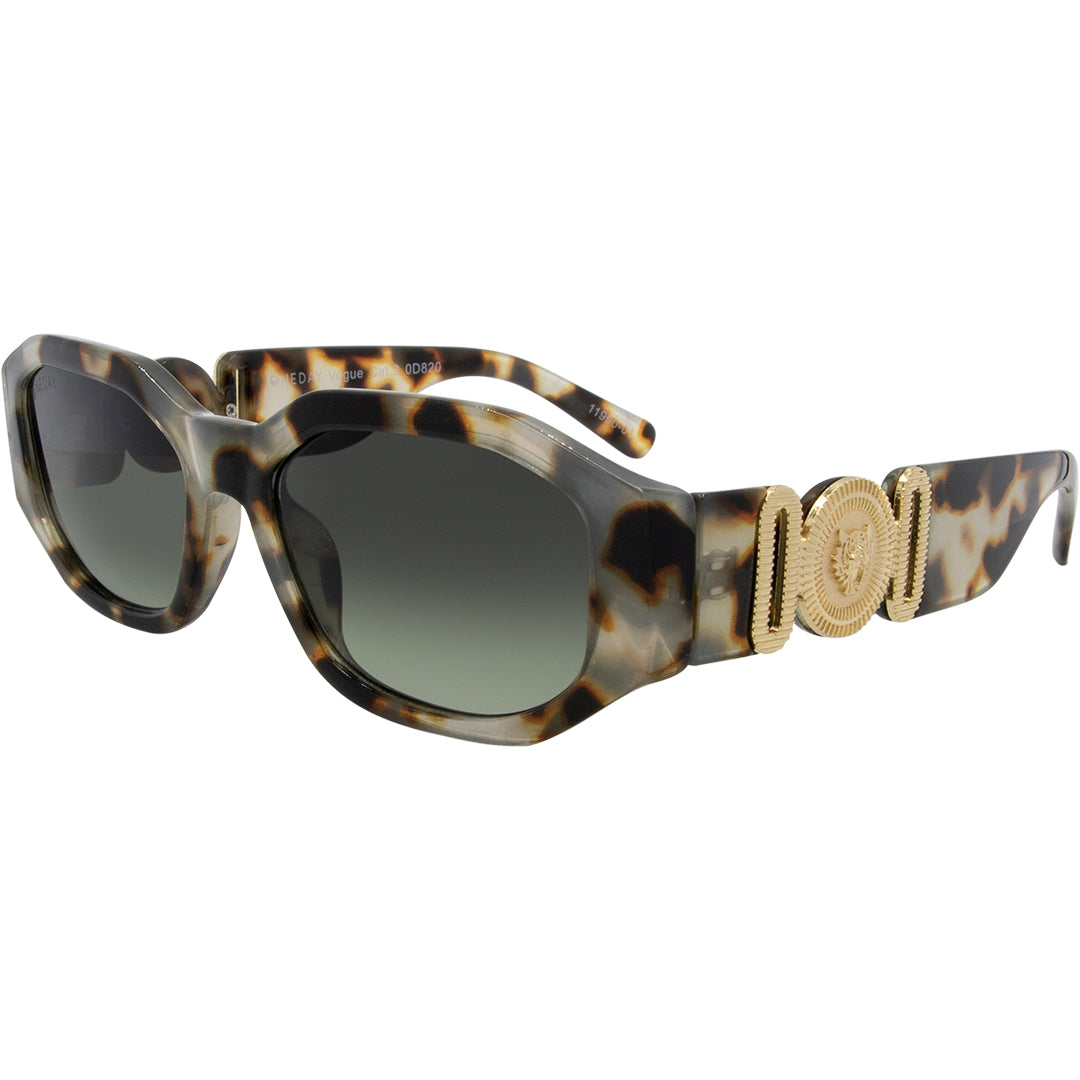 Vogue Angular Sunglasses with Tort Frame and G15 Lens front left view