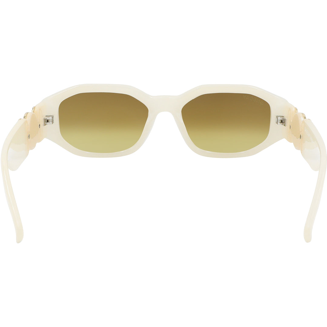 Vogue Cream Angular Womens Sunglasses rear view with brown lens