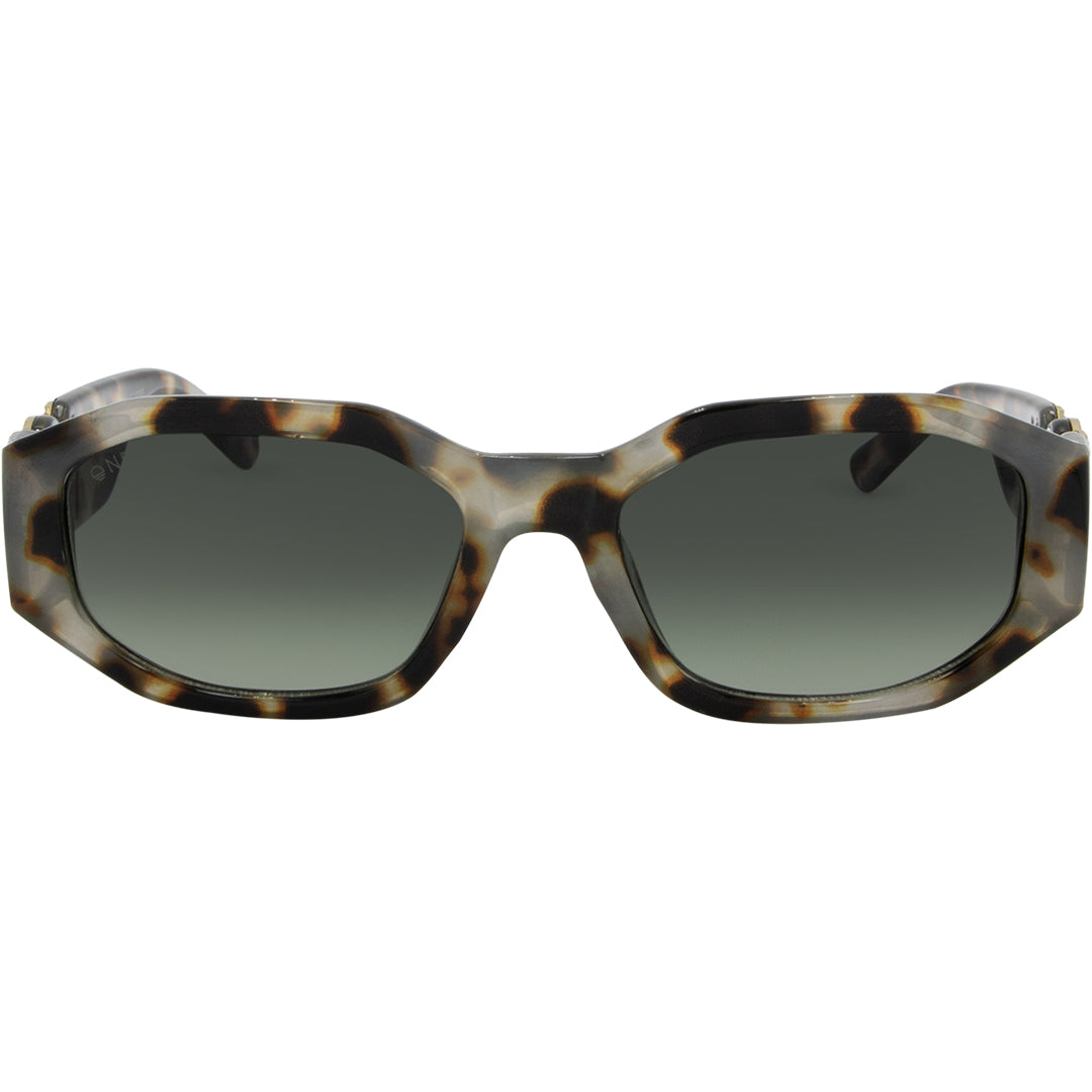 Vogue Tort Angular Womens Sunglasses front view with G15 lens