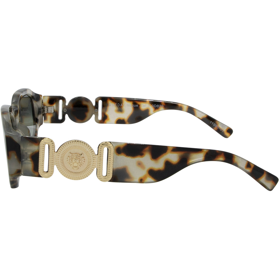 Vogue Tort Angular Womens Sunglasses left view with G15 lens