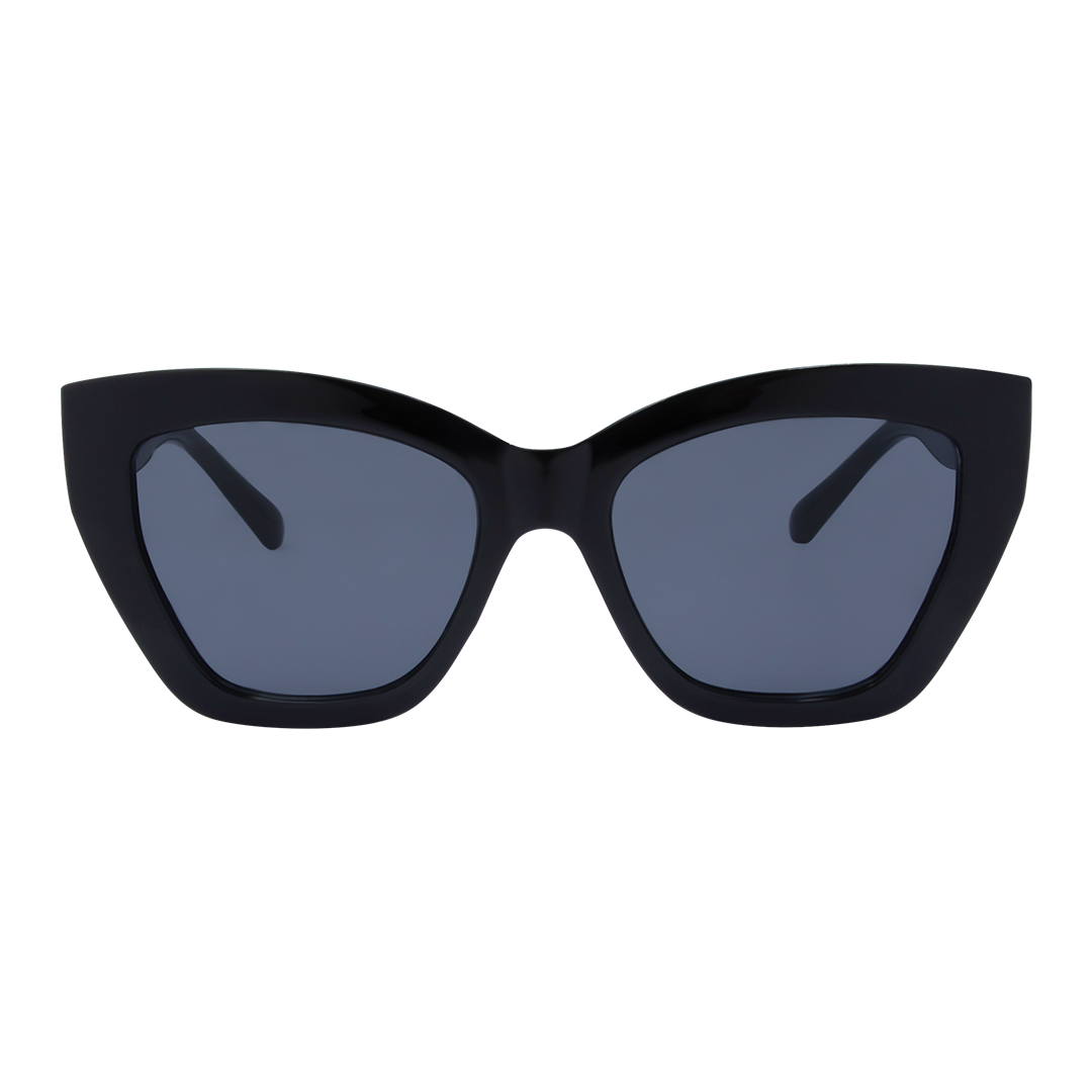 Winona Black Smoke Cats Eye Women's Sunglasses front view