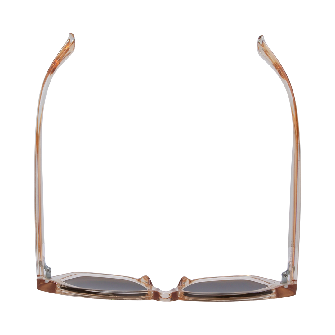 Winona Cats Eye Women's Sunglasses with Beige Frame and Brown Lens top view