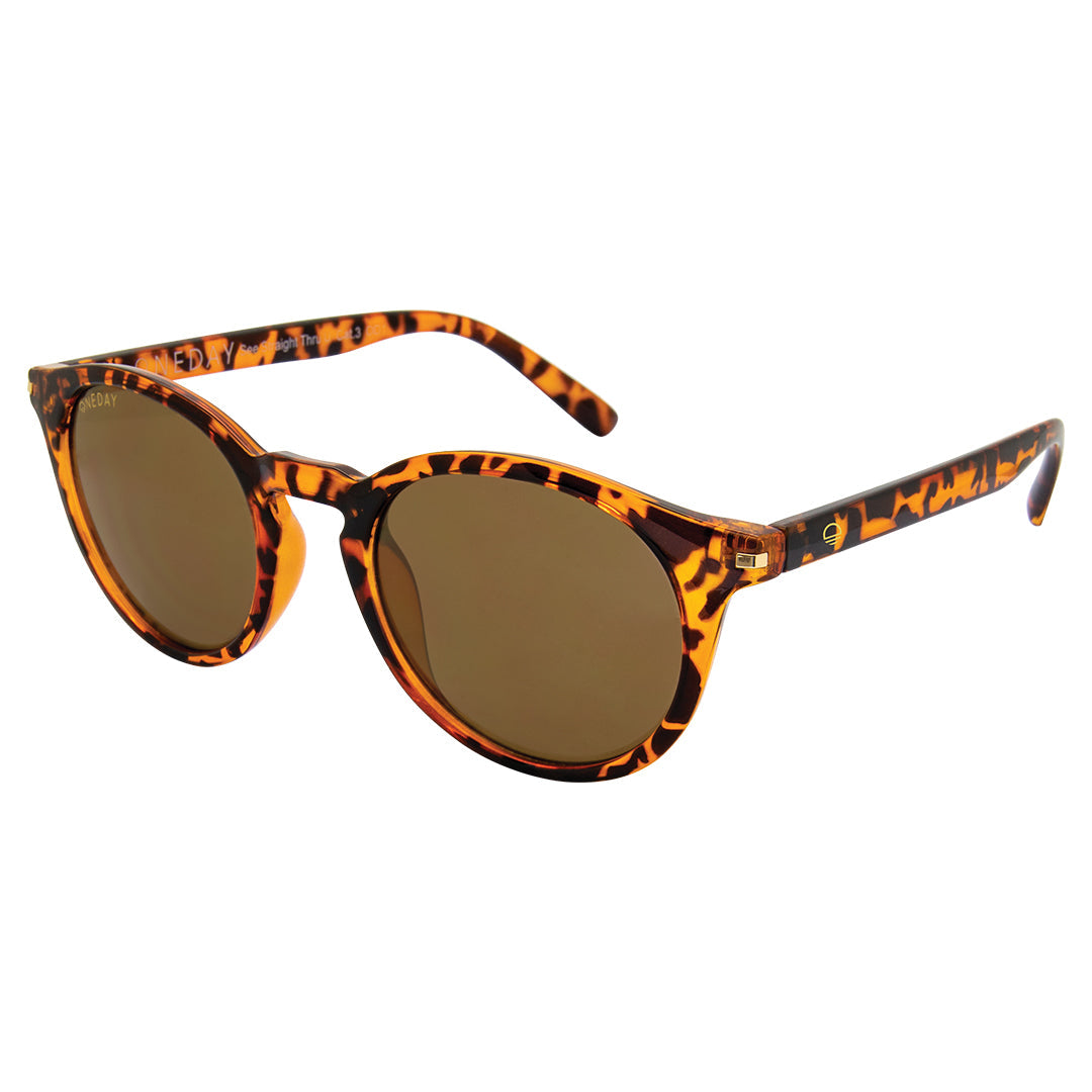 See Straight Thru U Tort Brown Women's Sunglasses