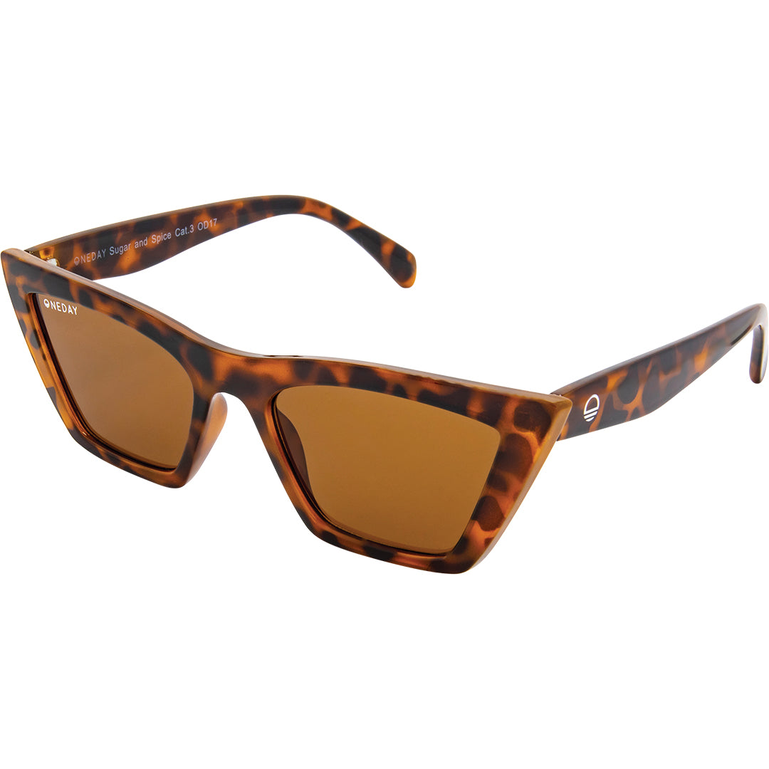 Sugar and Spice - Tort Brown Women's Cats Eye Sunglasses