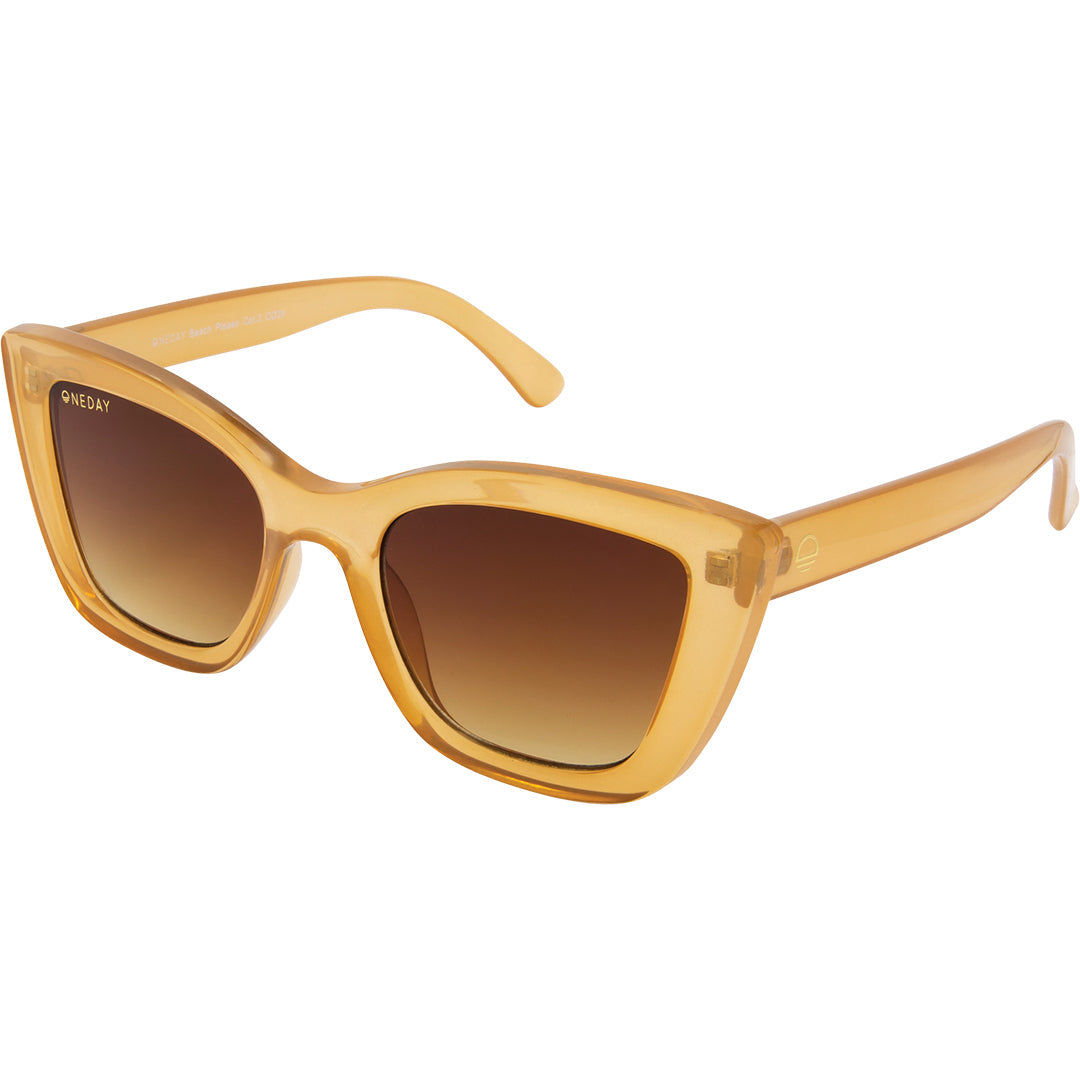 Beach Please - Brown Brown UV400 Women's Sunglasses