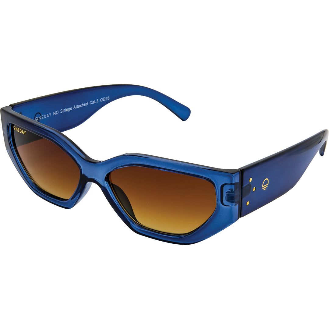 No Strings Attached - Blue Brown UV400 Women's Sunglasses