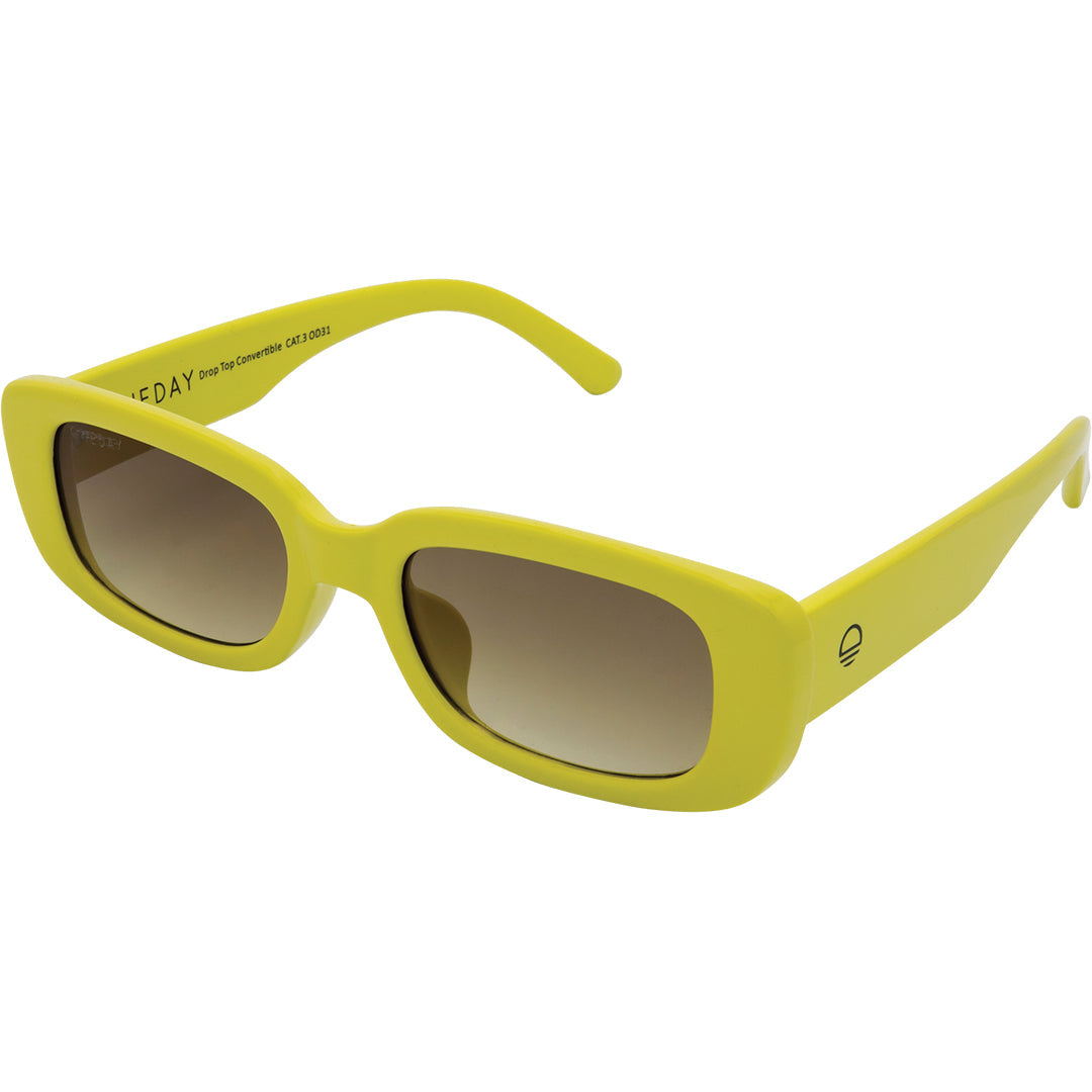 Drop Top Convertible Yellow Brown Women's Sunglasses