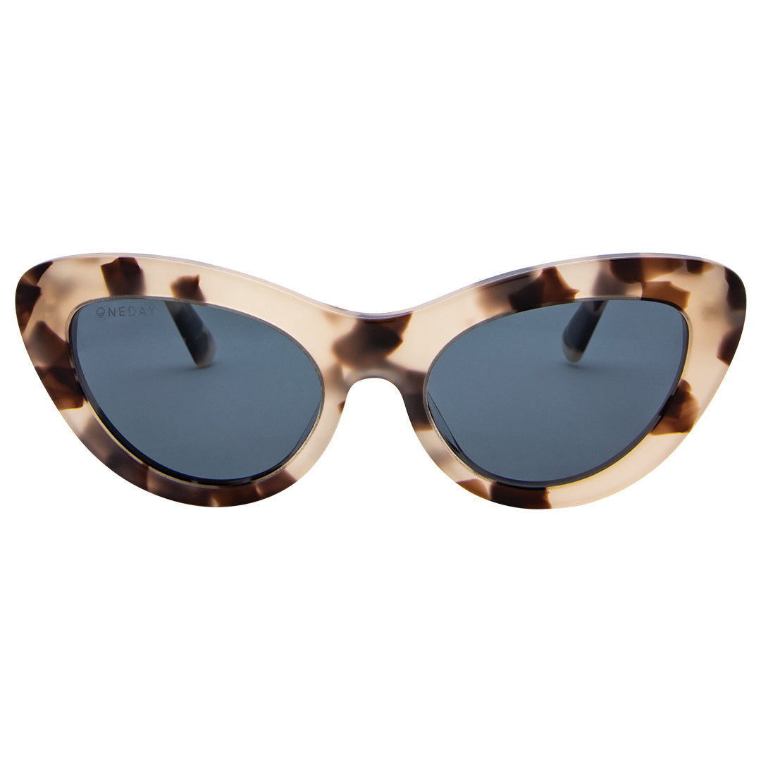 French Kiss White Tort Polarised Acetate Front View